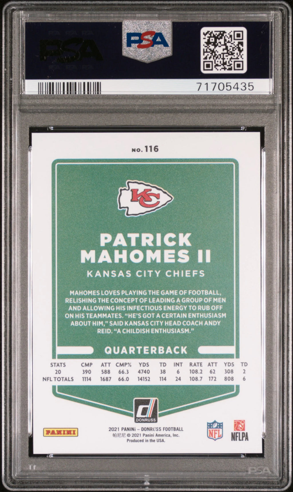2021 Donruss Variation Press Proof Premium Card #116 PSA 9 Mint K8616