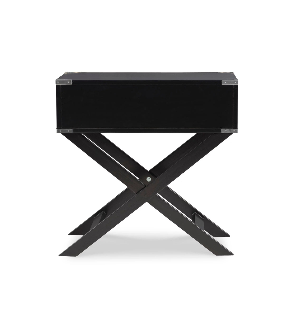 Black Single Drawer Accent Side Table I896