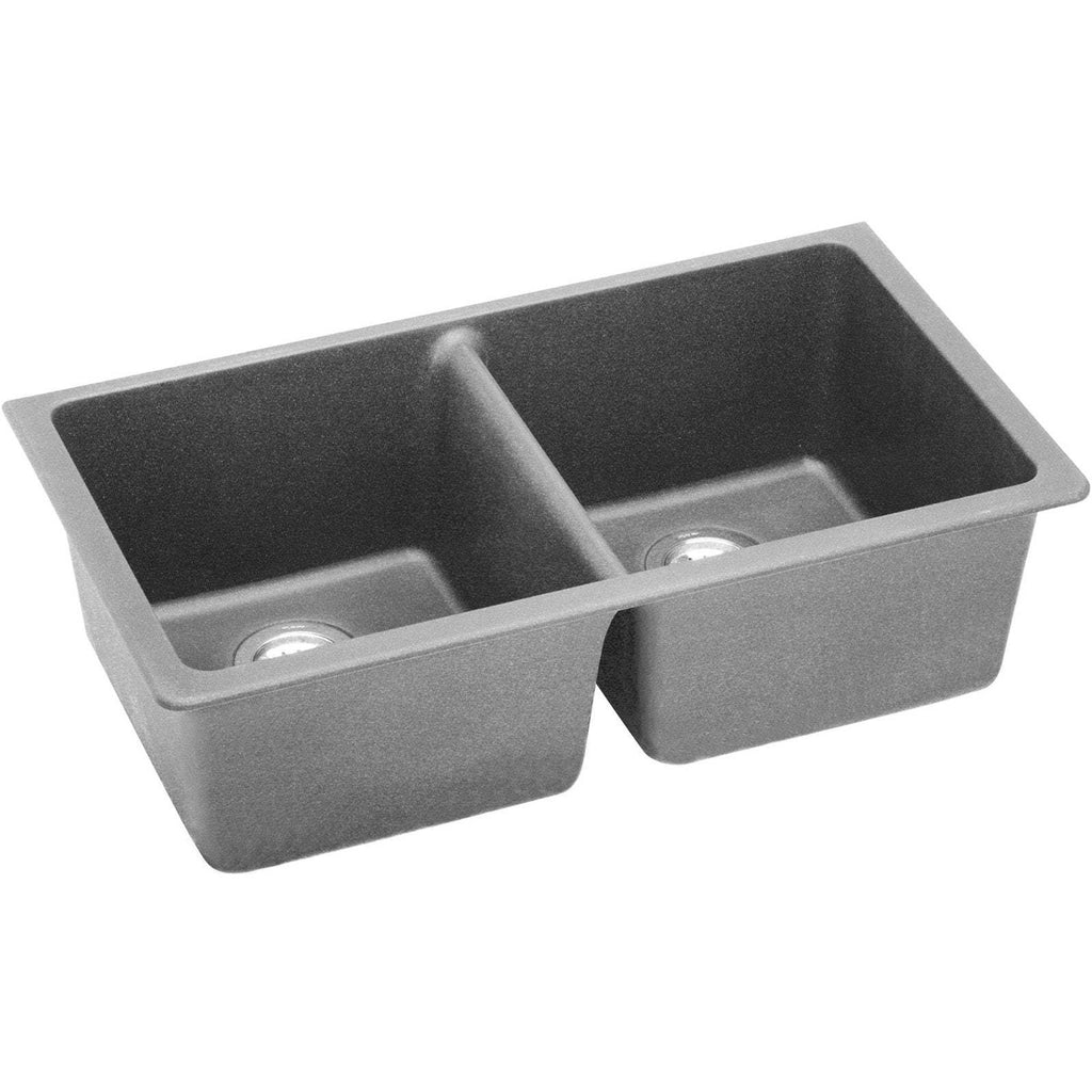 33-in Double-Bowl Undermount Kitchen Sink D711714