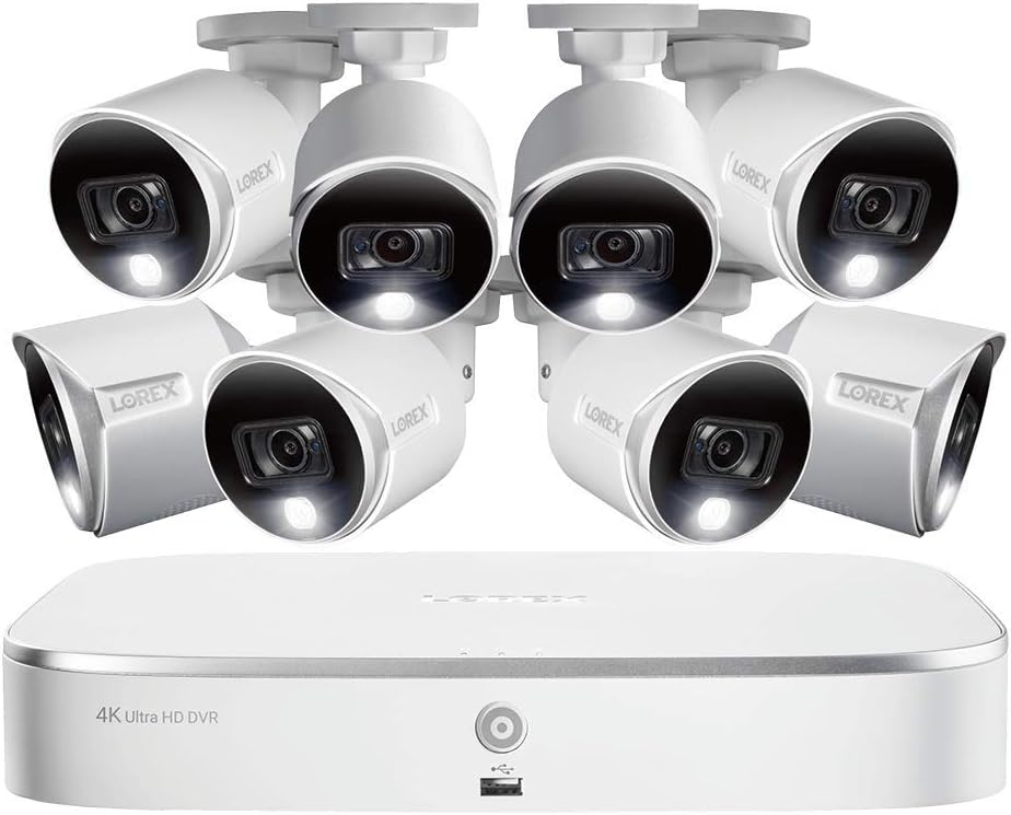 4K Wired DVR Security Camera System, 8 Channel, 8 Cameras V2498