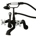 Wall Mount Clawfoot Tub Filler with Hand Shower Oil Rubbed Bronze V944