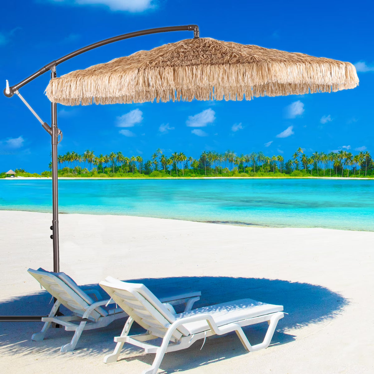 9 FT Thatch Tiki Umbrella O33472
