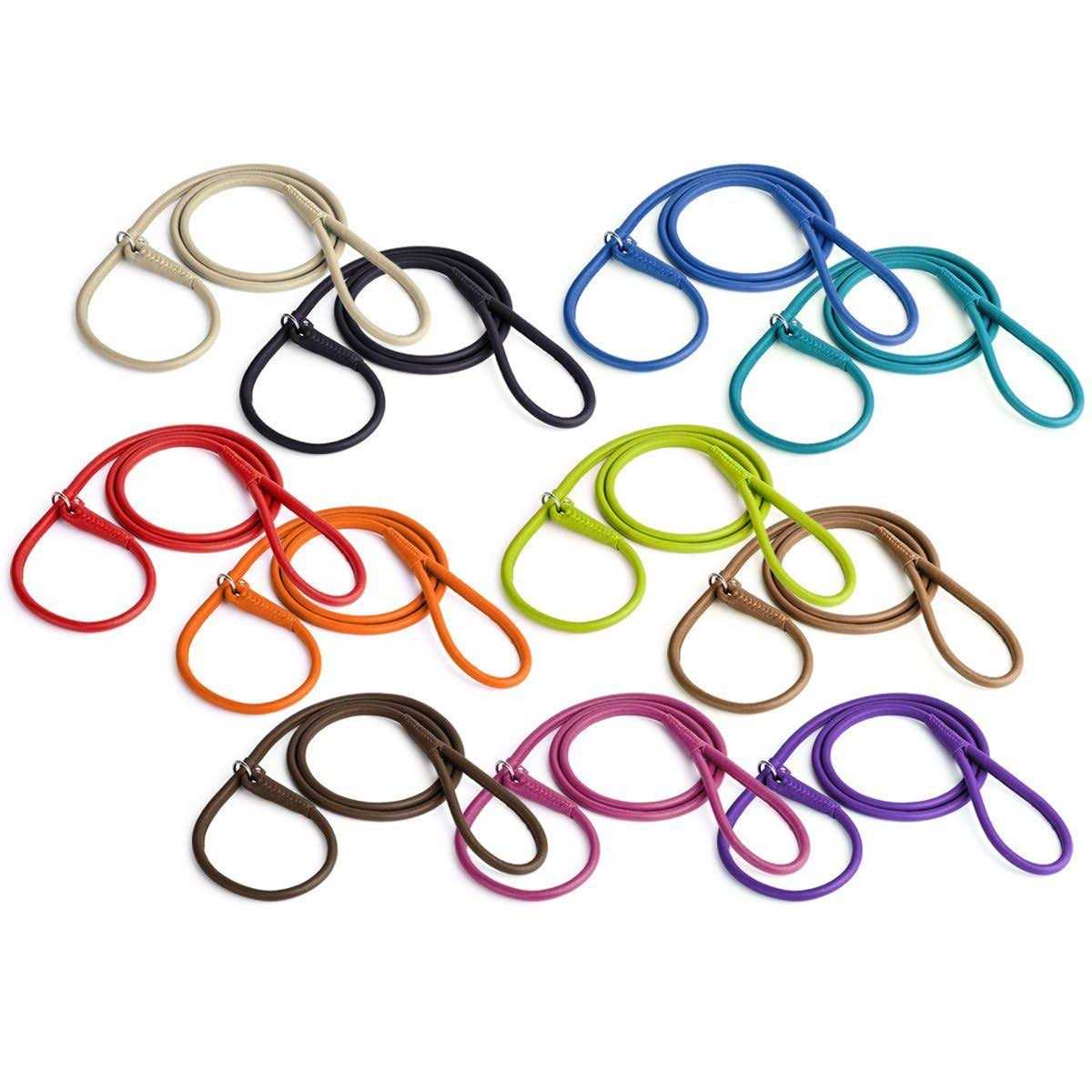 Leather Round Slip Lead N20463