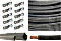 4/0 AWG 10 Feet Red + 10 Feet Black Pure Copper Flexible Cable + 10pcs 3/8" Tinned Copper Cable Lug Terminal Connectors + 3 Feet Black Heat Shrink Tubing Z756348