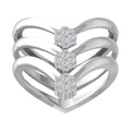 10K White Gold Round Cluster Diamond Engagement Ring N7646