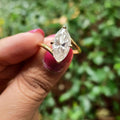 2Ct Marquise Cut Moissanite Solitaire Engagement Ring M1720