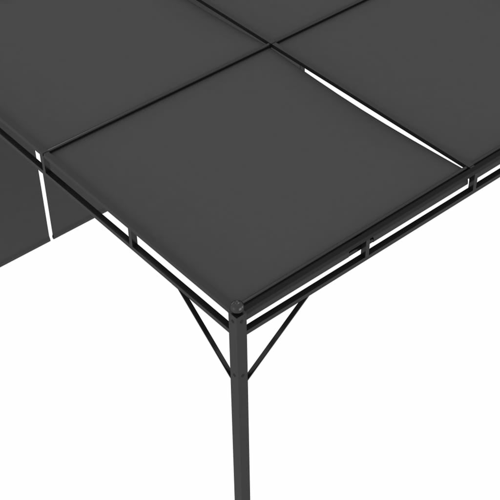 Garden Gazebo with Side Curtain Steel Frame Sun Shade Shelter 118.1 x 118.1 x 88.6 Inches Z3987