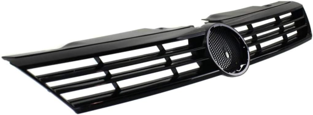 Textured Gray Plastic Grille Assembly with Black Molding M744