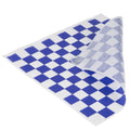 12x22 Blue Check Deli Sandwich Wrap Paper - 5000/Case J373