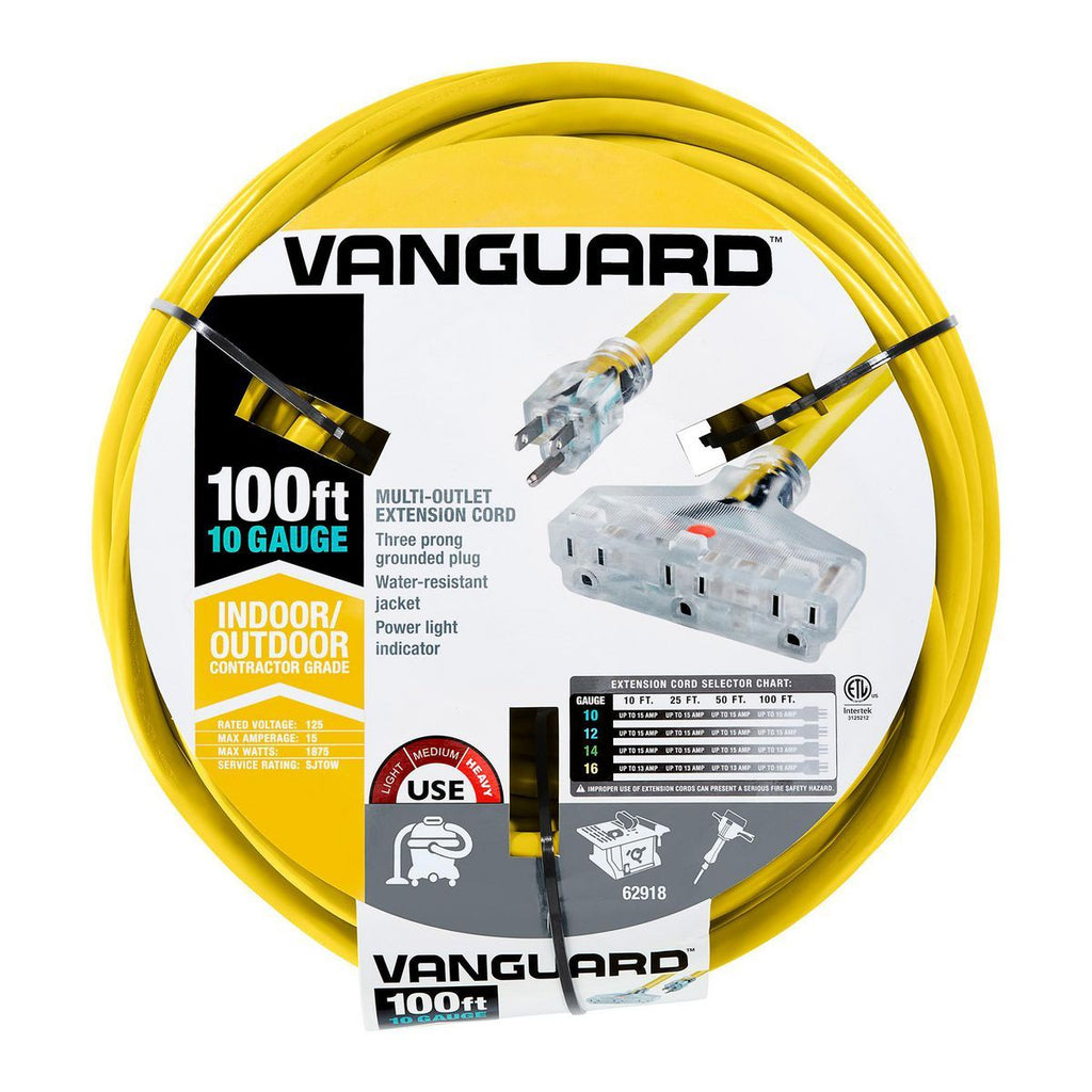 100 ft. 10/3 Gauge Triple-Tap Extension Cord Q1673