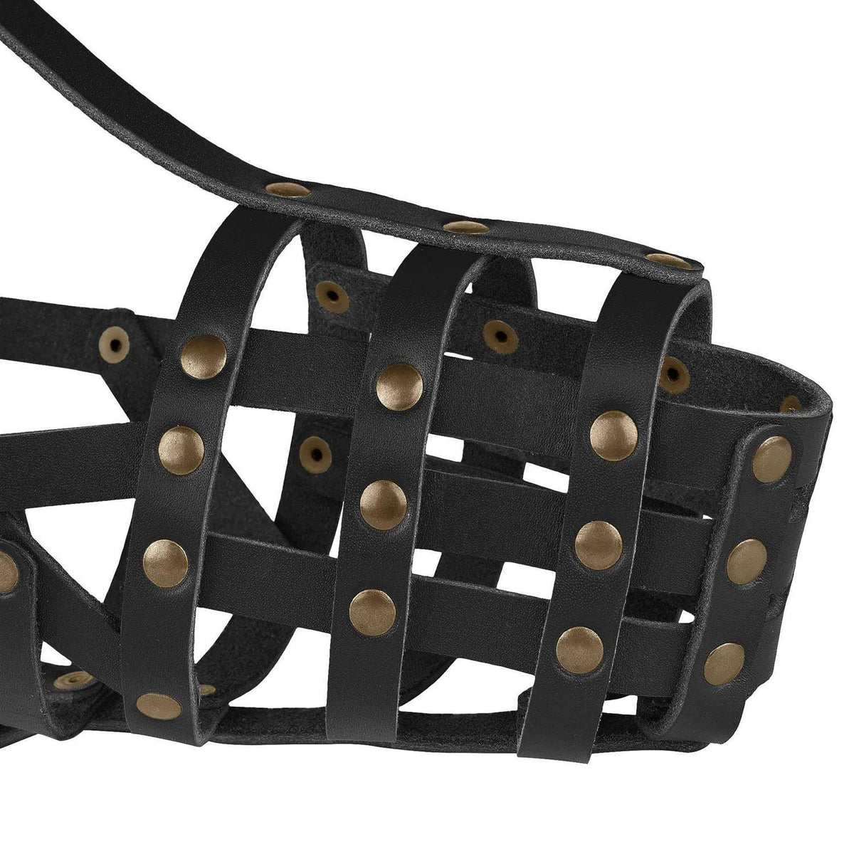 Leather Dog Muzzle Adjustable Breathable Medium Large Breeds W49001