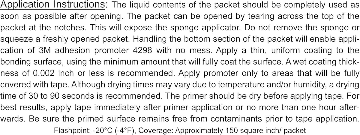 3M Adhesion Promoter, Sponge Applicator (3) Z95226