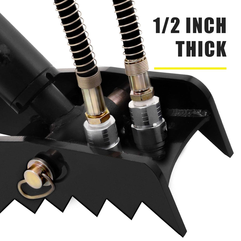 18 Hydraulic Backhoe Thumb, Black Steel Weld On Thumb with Hydraulic Cylinder X253262