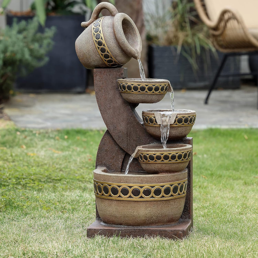 5 Tiered Polyresin Outdoor Water Fountain X676957
