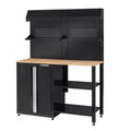 Black Steel Garage Cabinet Set (6-Piece) H427
