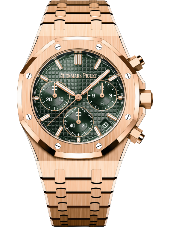 Pink Gold Khaki Green Dial Chronograph 41mm G5636
