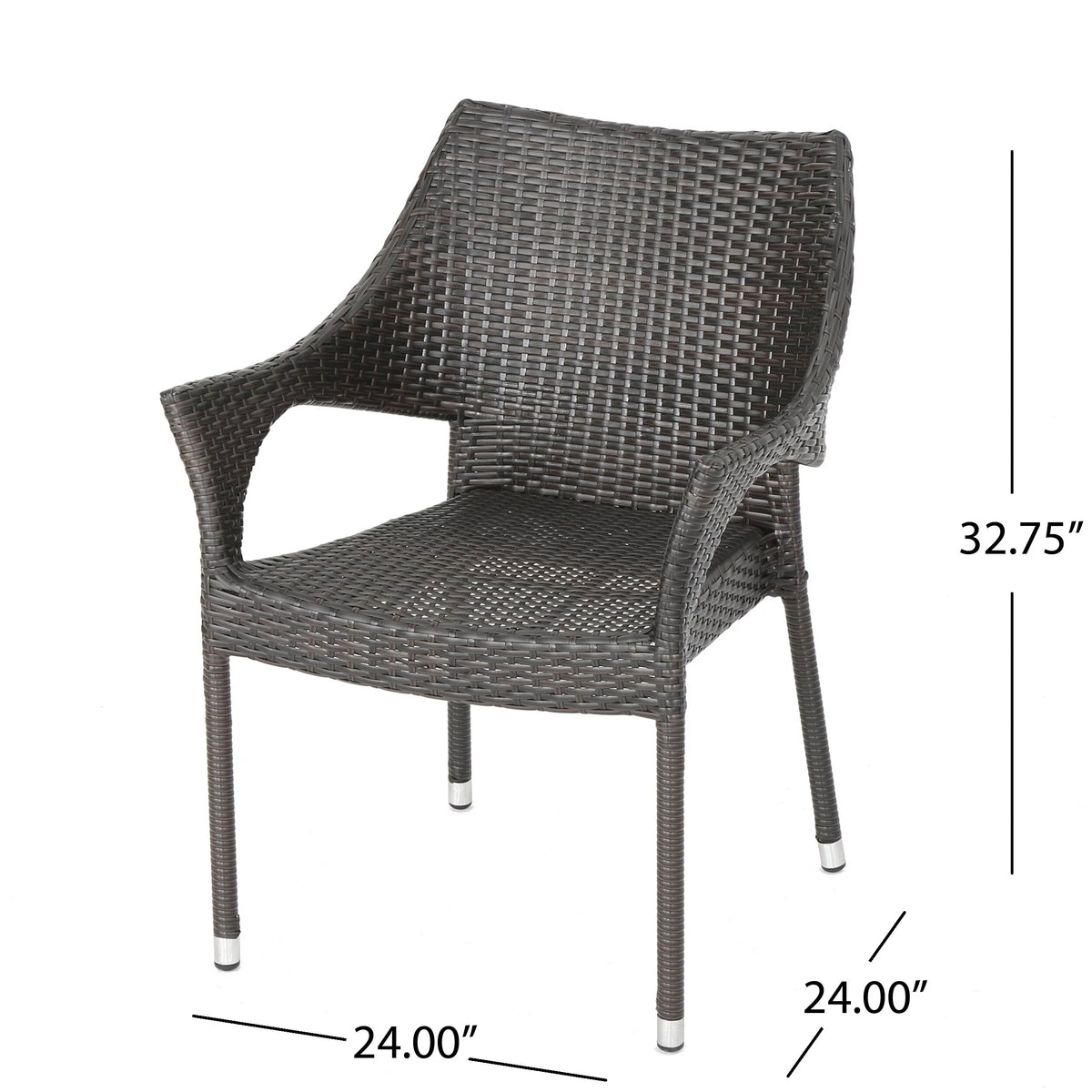 6-Piece Wicker Wood Outdoor Dining Set A277