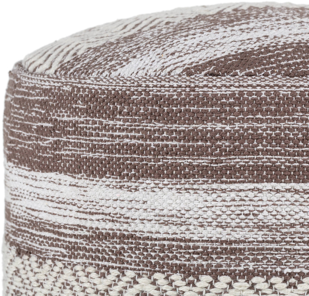 Beige Cotton Pouf A492