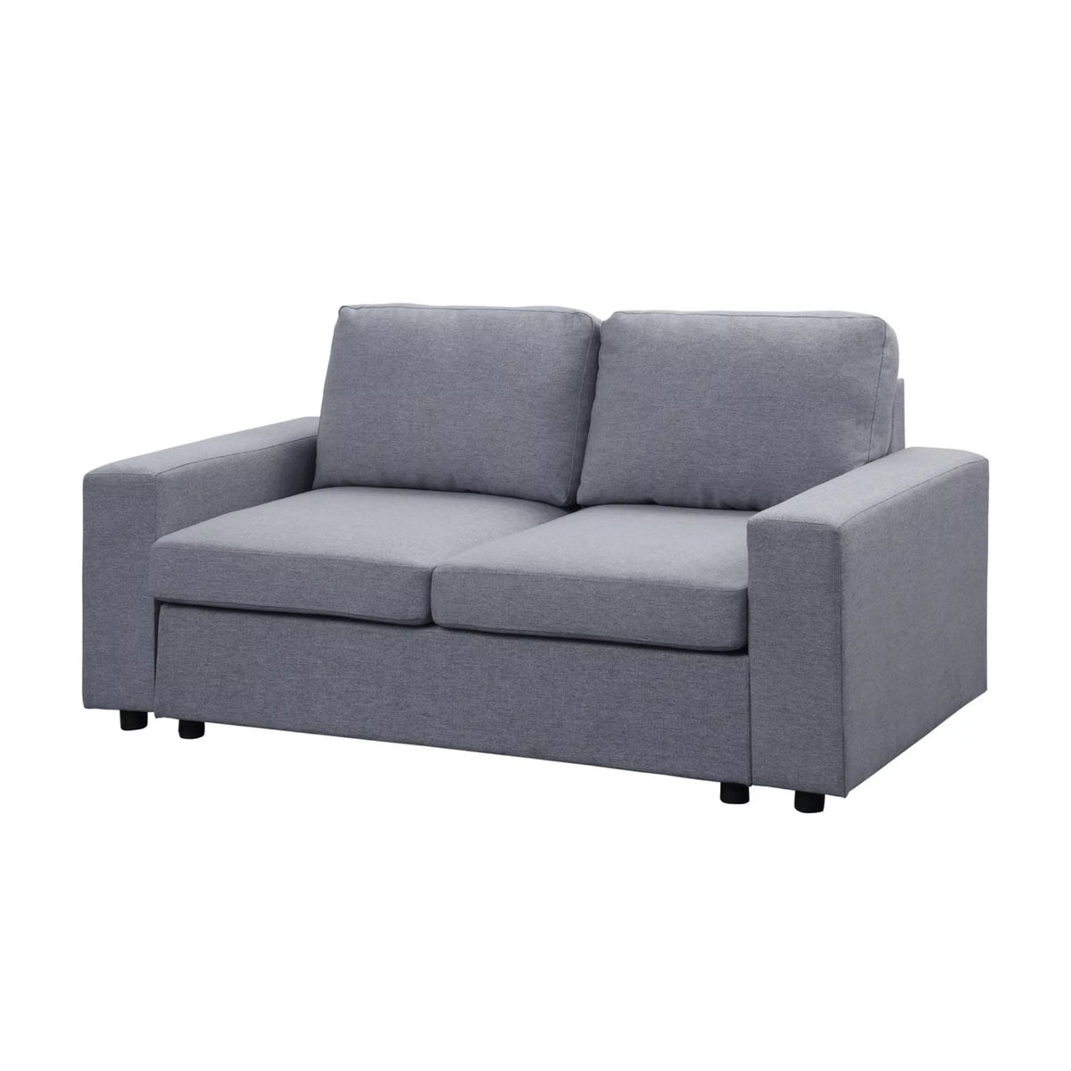 Gray Linen Loveseat P6912