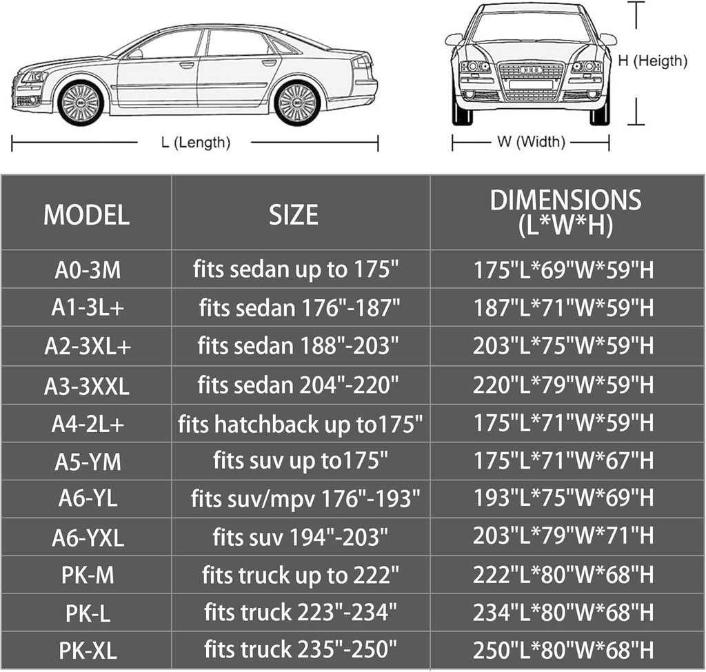 Waterproof All Weather Outdoor Car Cover with Zipper E50859