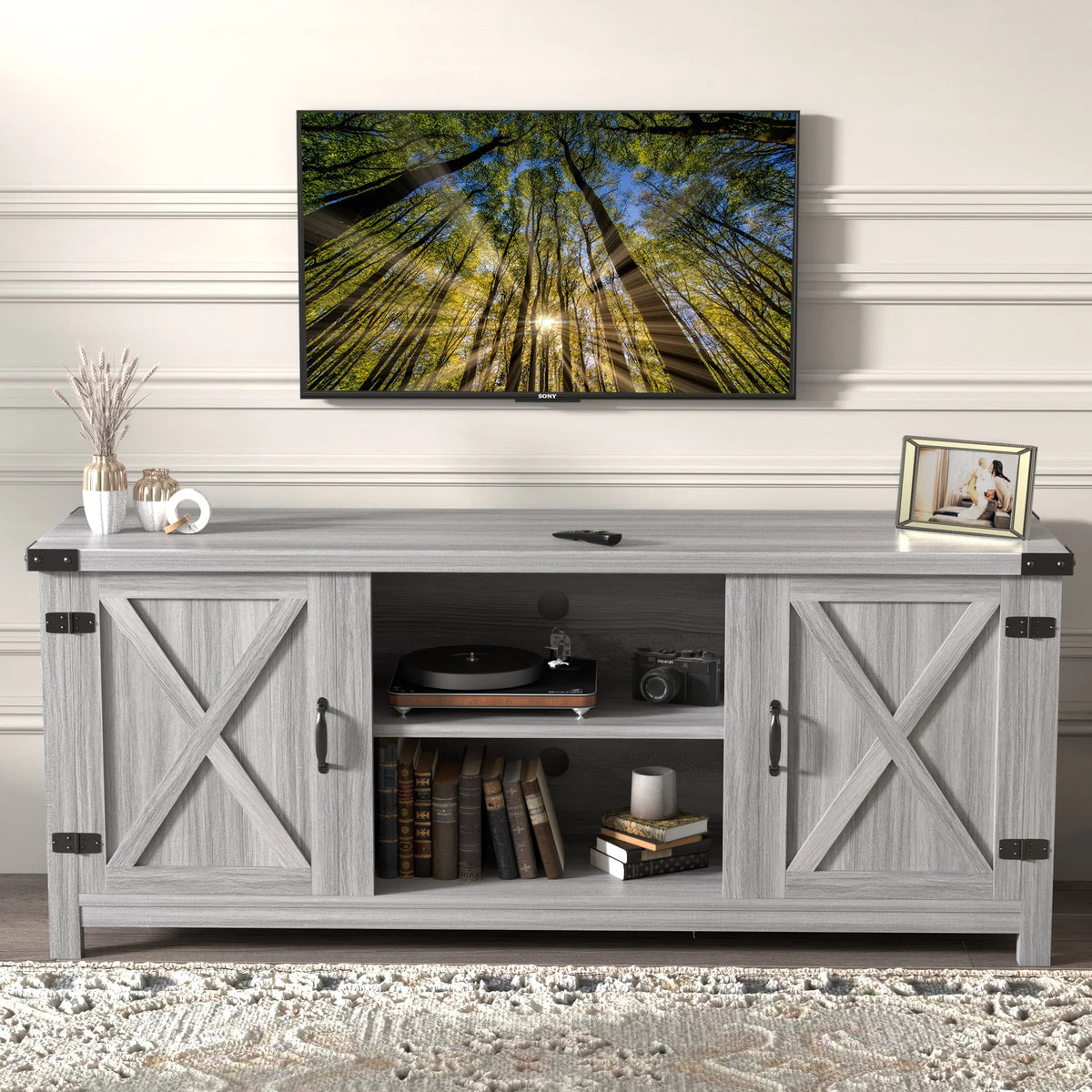 Walnut TV Stand Media Console N21824