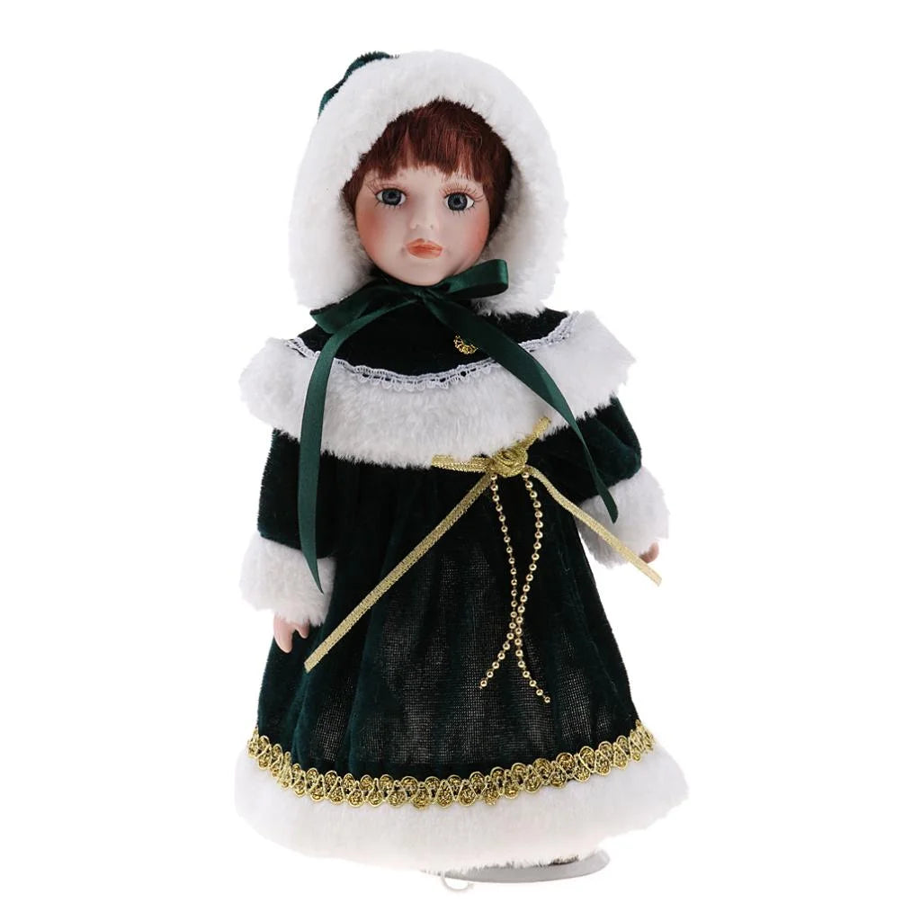 Porcelain Doll Lady Figures with Stand Q741