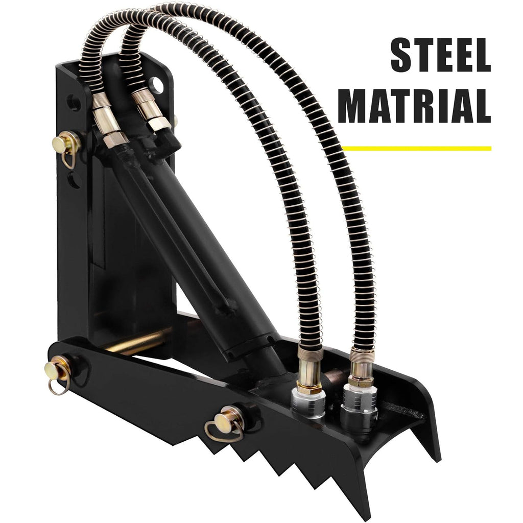 18 Hydraulic Backhoe Thumb, Black Steel Weld On Thumb with Hydraulic Cylinder X253262