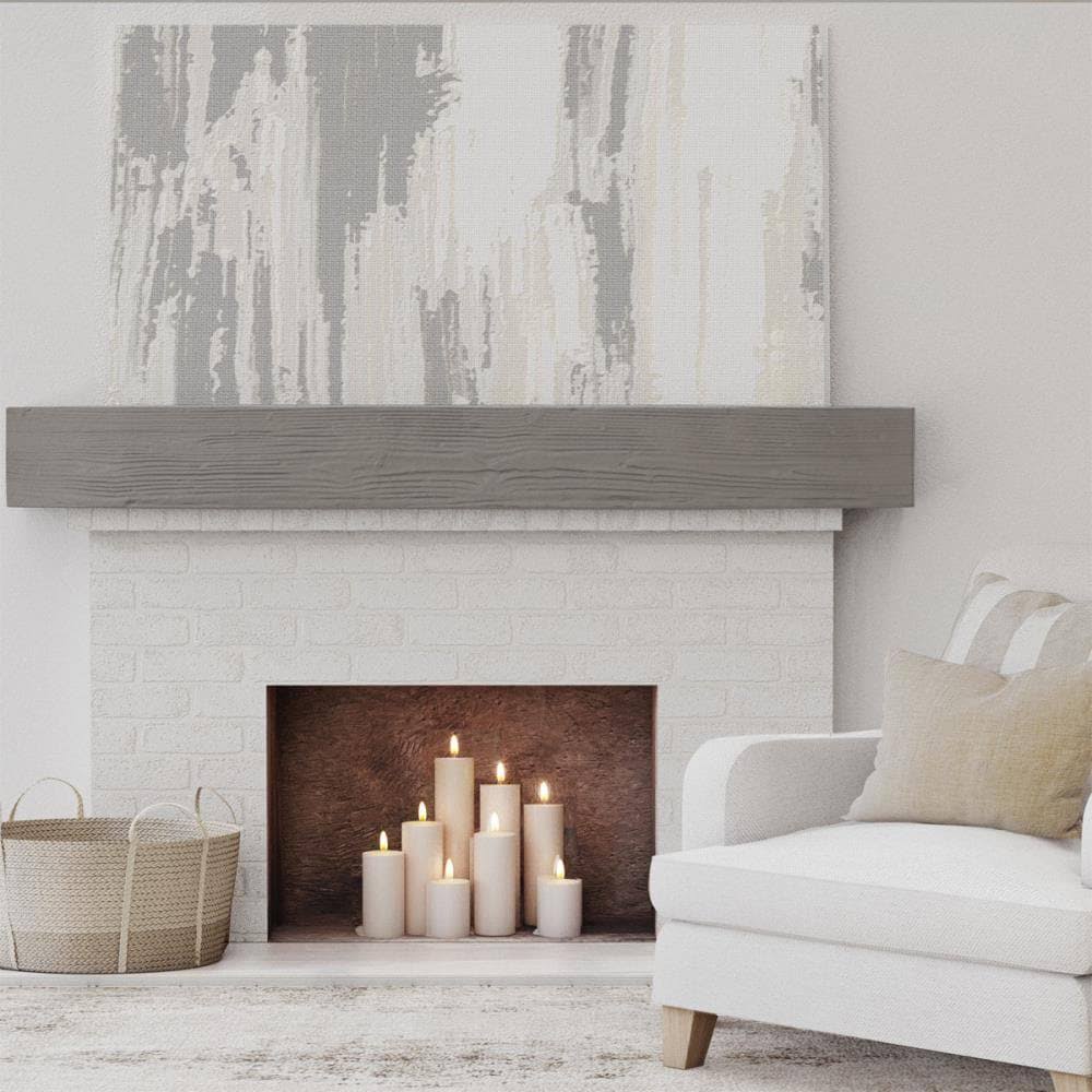 Sandblasted Faux Wood Fireplace Mantel, Burnished Honey Dew J32796