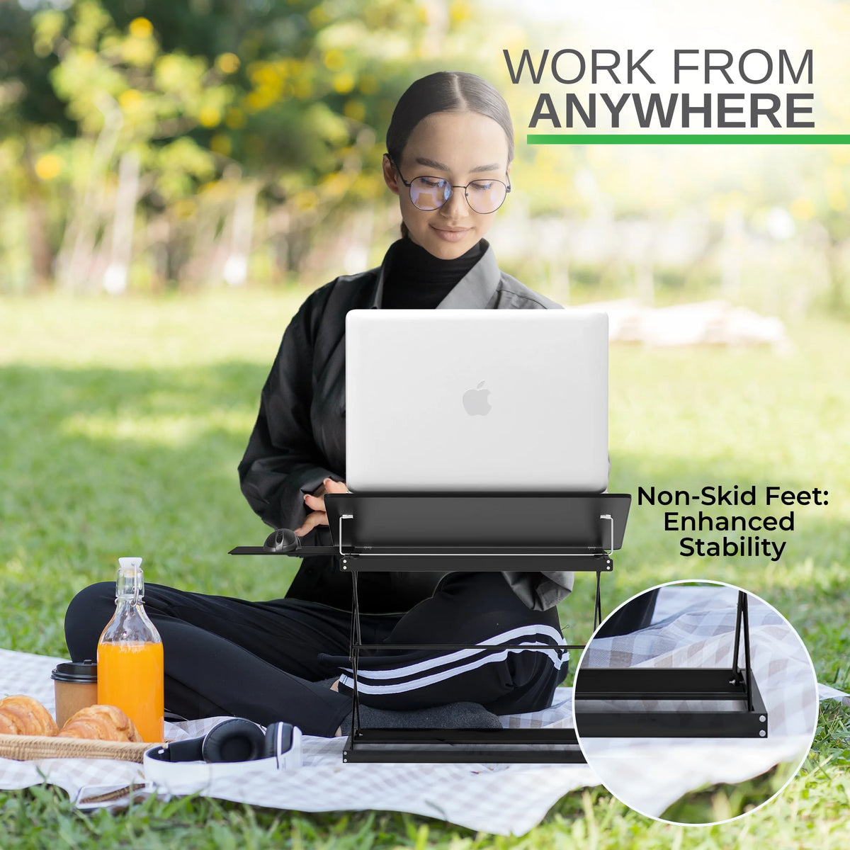 Adjustable Standing Desk Converter with Mouse Pad I2356