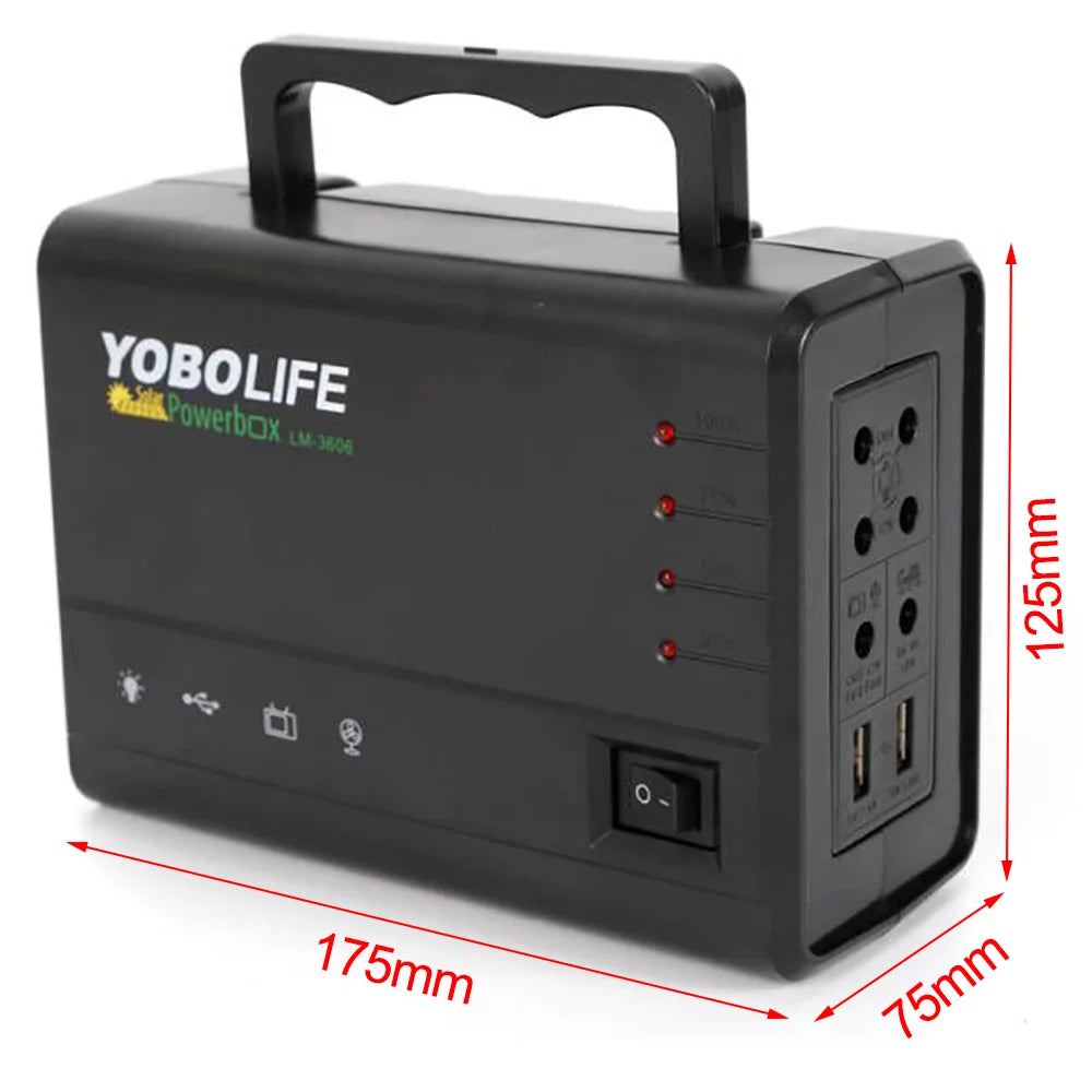 Portable Solar Panel Power Generator Kit with 4 LED I626202