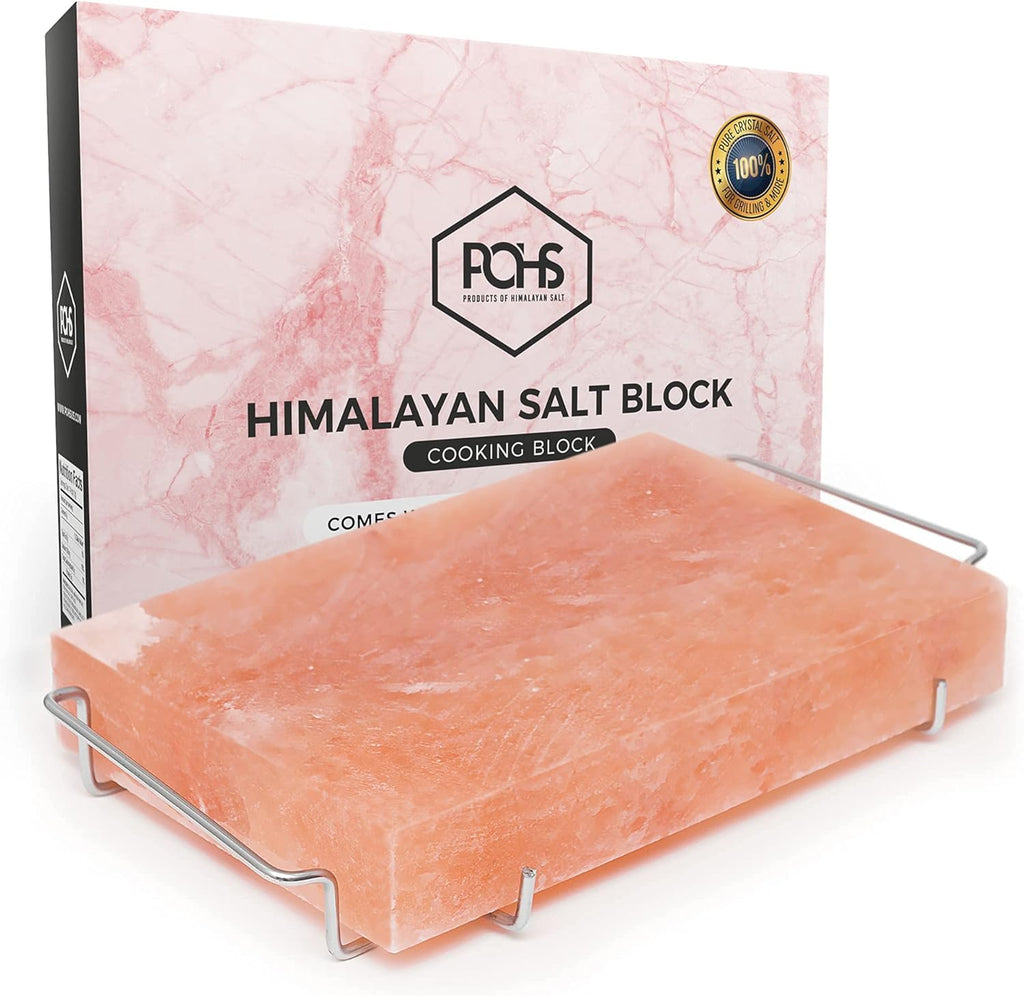 Himalayan Salt Block with Stainless Steel Holder J5623