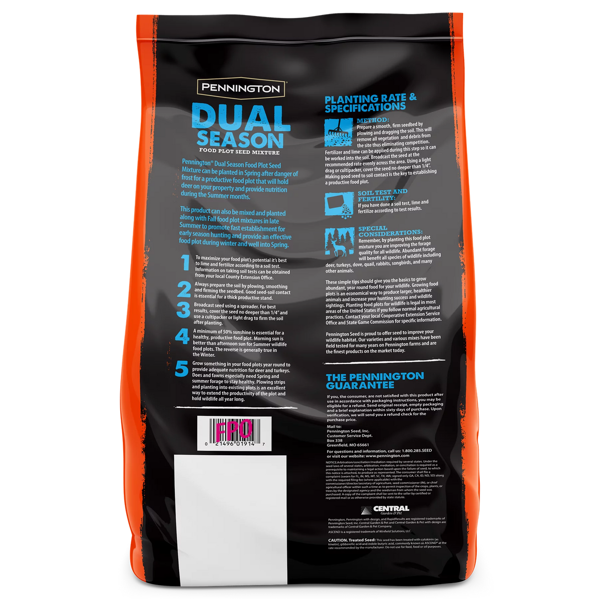 10 lb. Dual Season Food Plot Seed V4207
