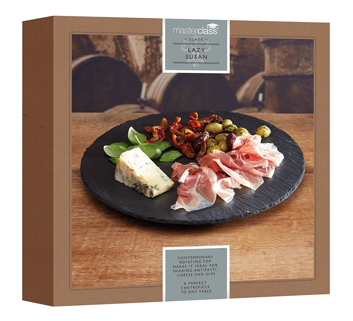 Slate Lazy Susan Turntable Platter, 35 cm J968