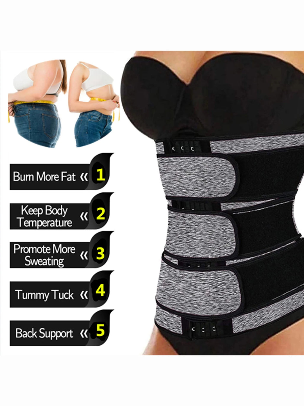 Waist Trainer Corset Belt Shapewear T45417