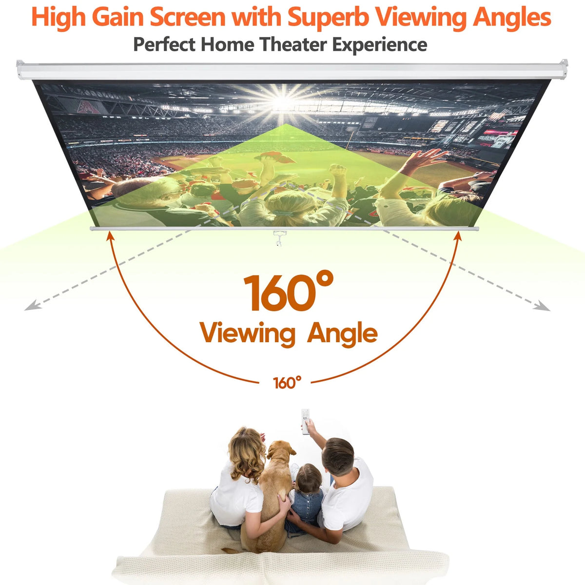 100" Diagonal Portable Projection Screen R3031