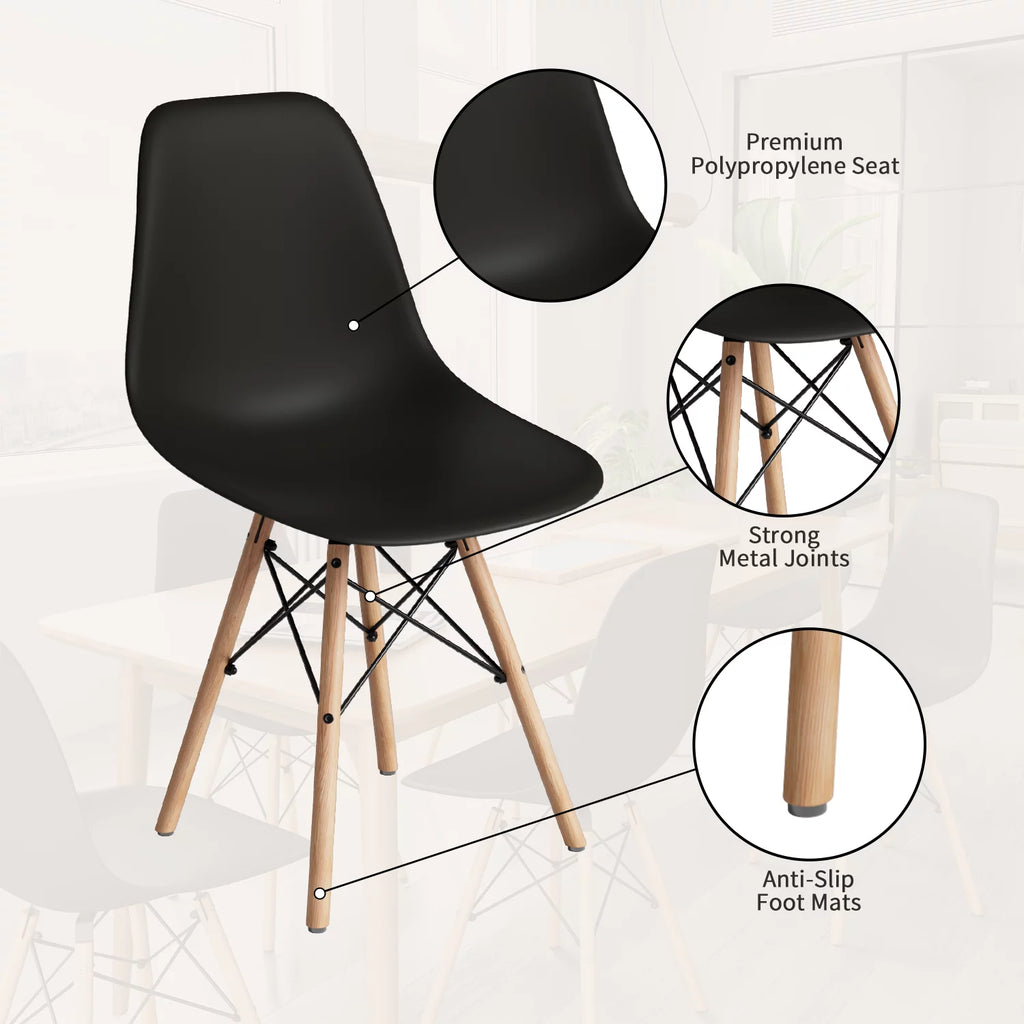Black Plastic Dining Chair W223