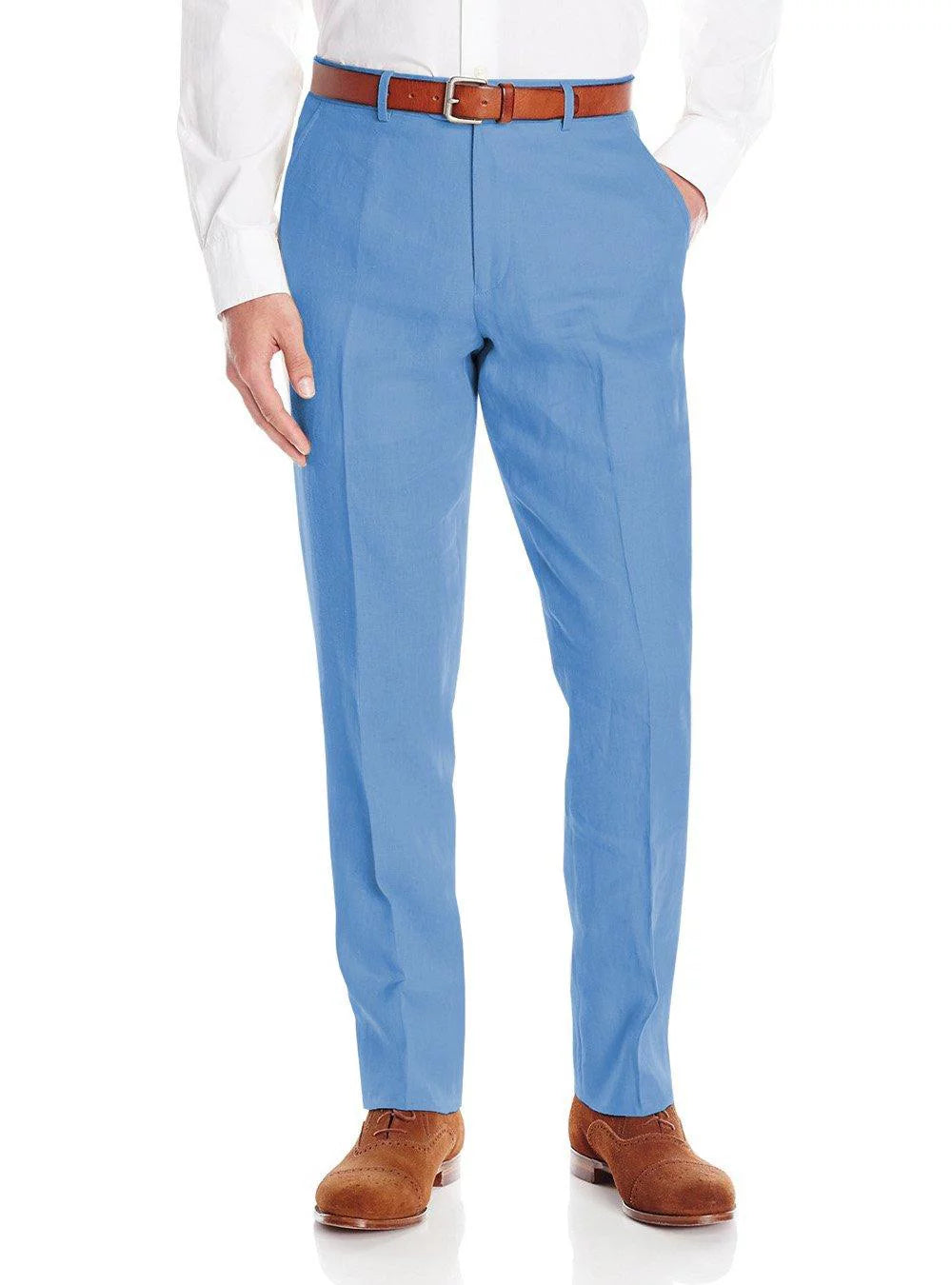 2-piece Blue Cotton Modern Fit Z520865