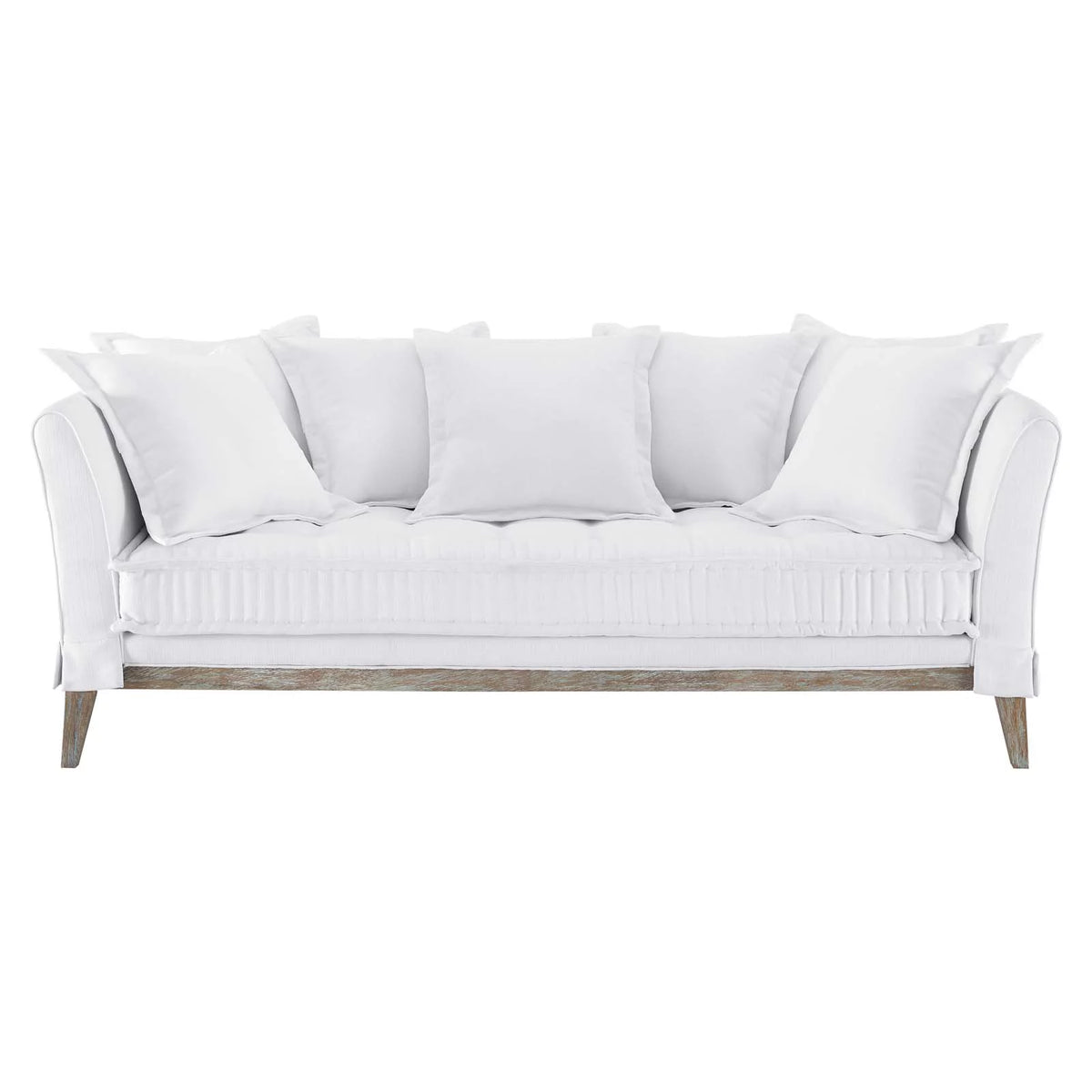 White Fabric Sofa T349161
