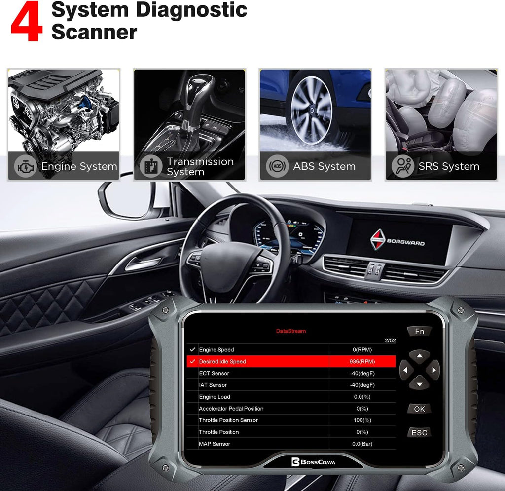 7Inch OBD2 Car Scanner Code Reader Diagnostic Tool O449347