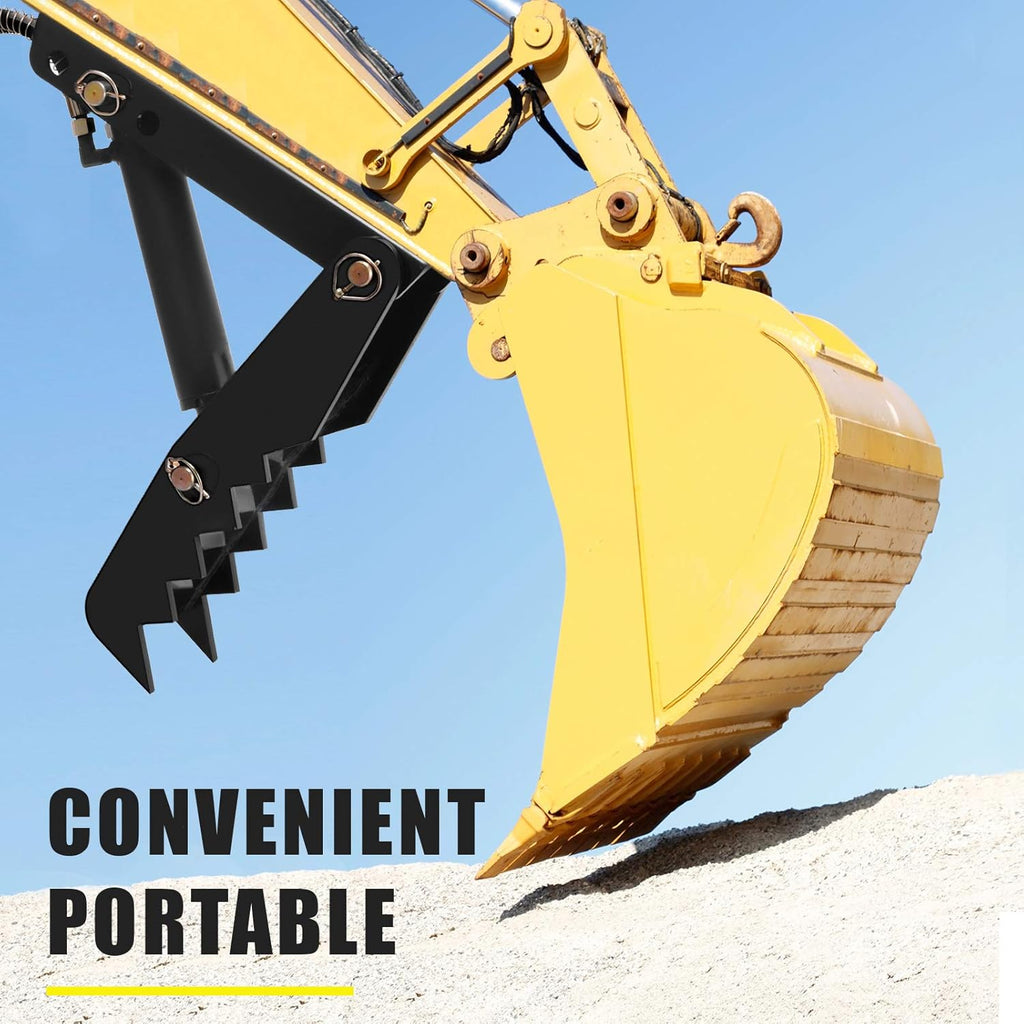 18 Hydraulic Backhoe Thumb, Black Steel Weld On Thumb with Hydraulic Cylinder X253262