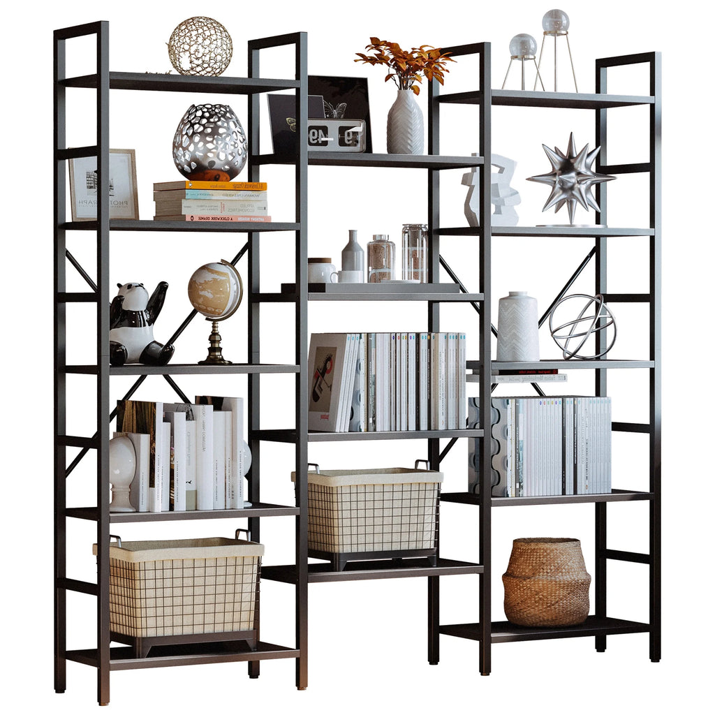 5 Tiers Wood and Metal Bookcase Z8629
