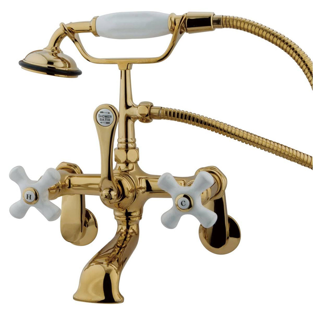 Wall Mount Clawfoot Tub Filler with Hand Shower Oil Rubbed Bronze V944