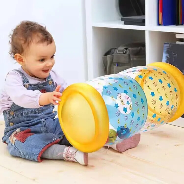 Inflatable Baby Crawling Roller Toy with Rattle and Ball PVC Early Educational Toy B49761
