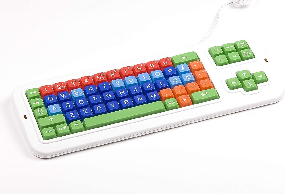 Norwegian Computer Keyboard with White Lettering J8790