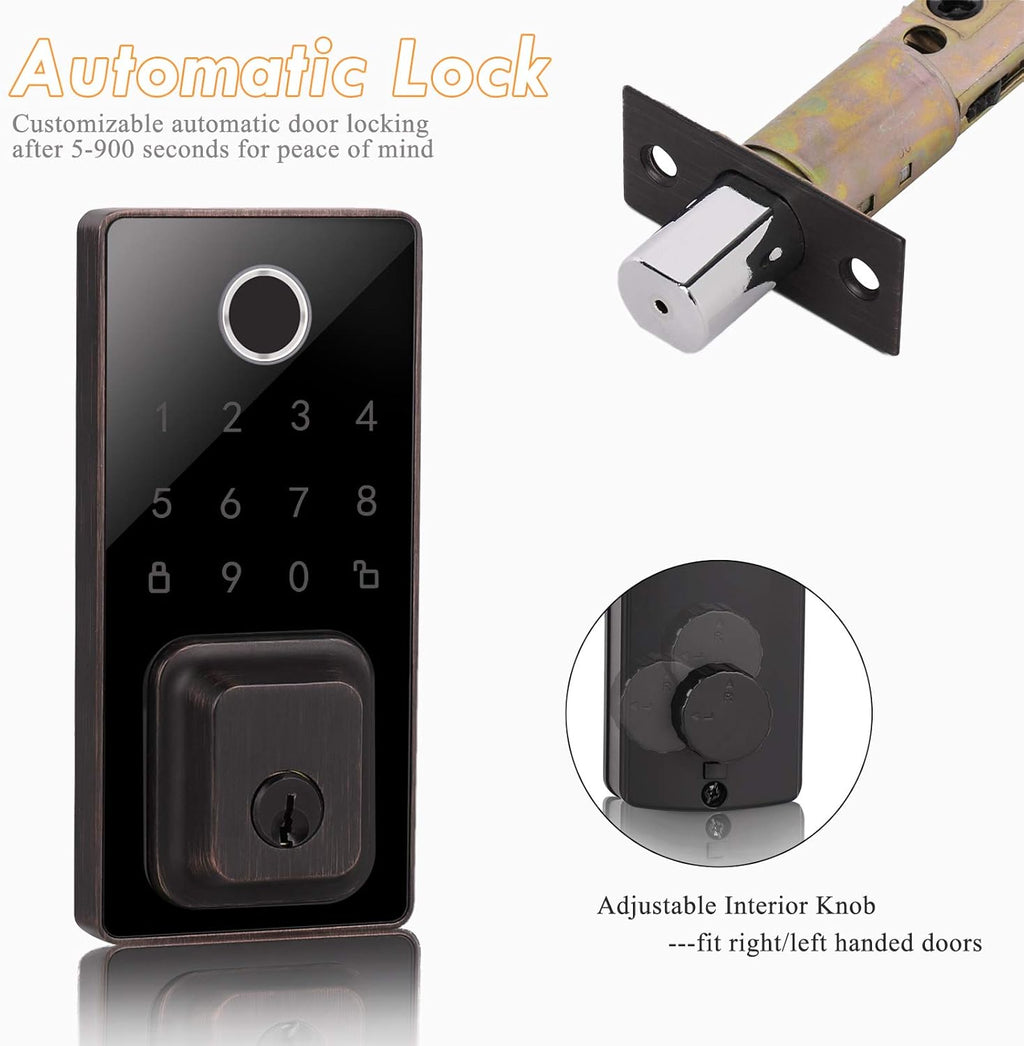 Keyless Entry Electronic Deadbolt Oil Rubbed Bronze Q1701