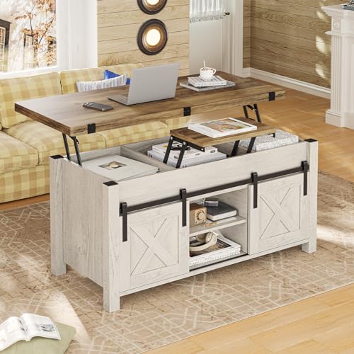 Grey Lift Top Coffee Table with Storage R7400