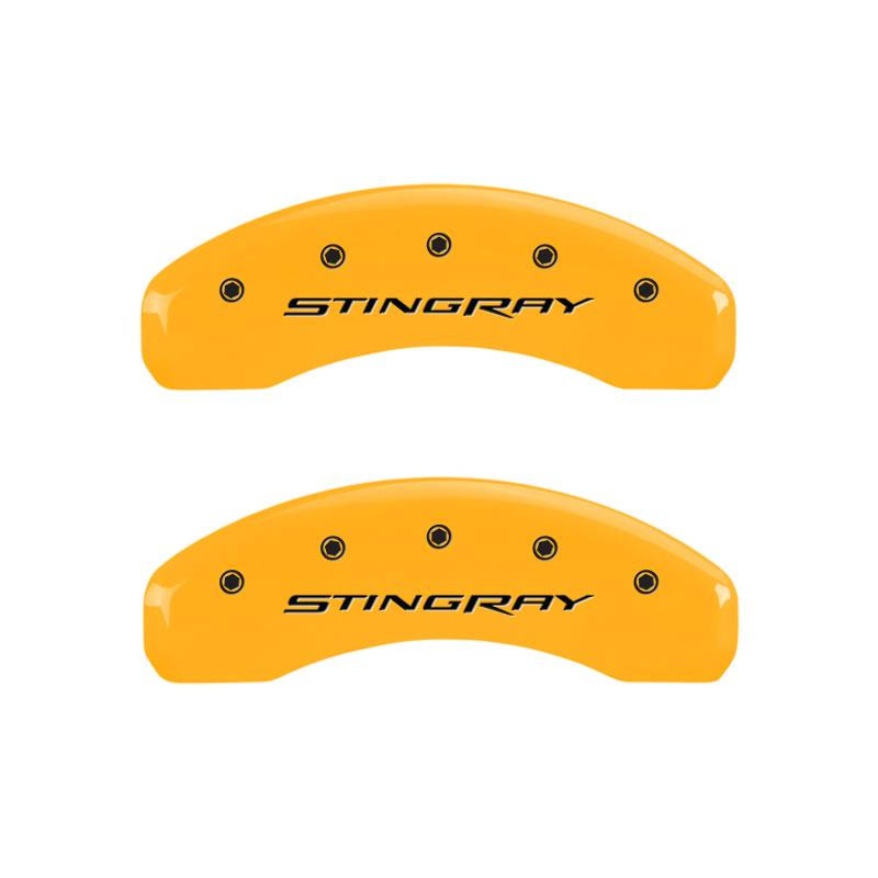 4 Caliper Covers Black Finish Silver F16263