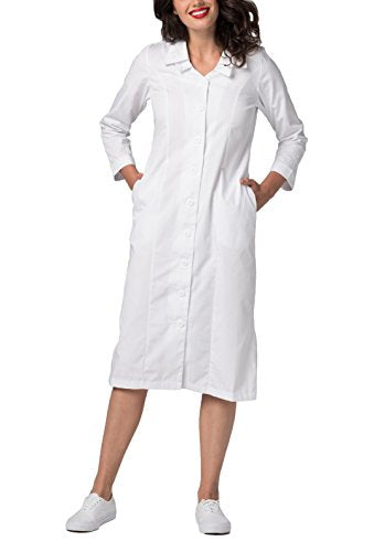 Embroided Collar Scrub Dress Z21481
