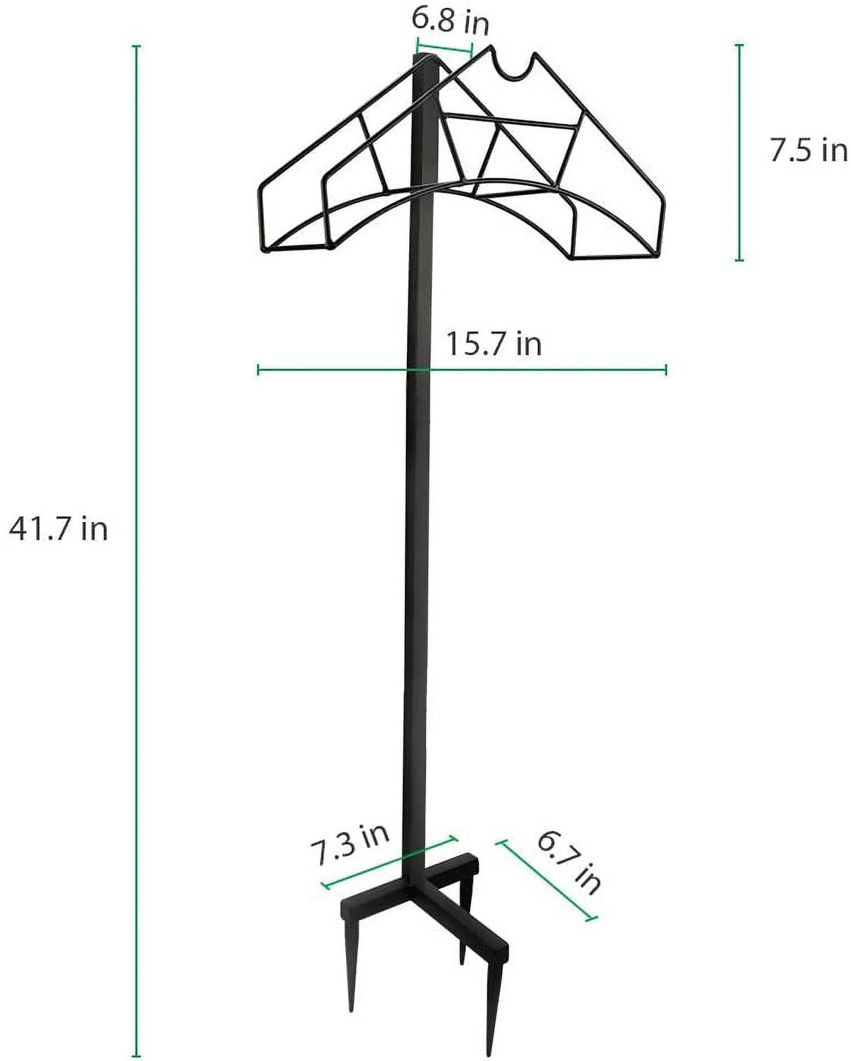 Black Heavy Duty Metal Garden Hose Holder C863093