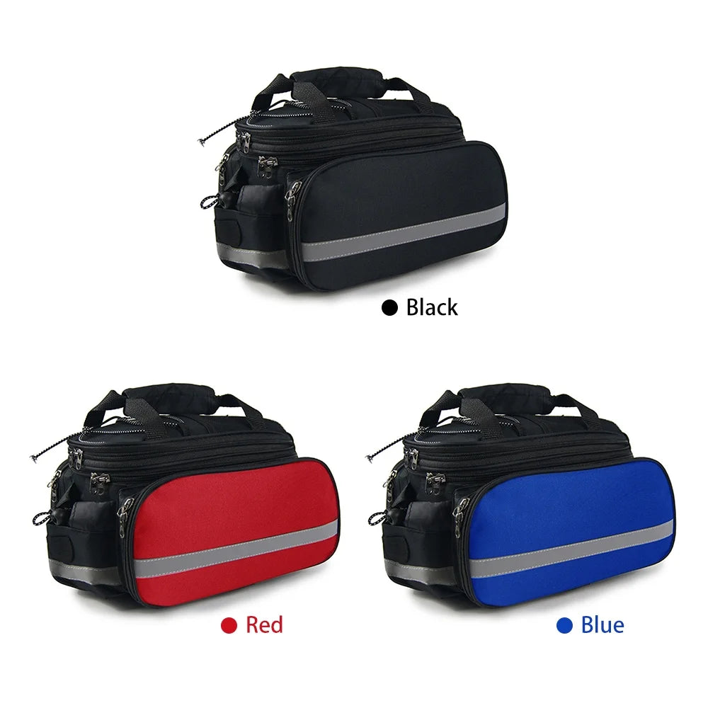 Rear Seat Bag Expandable MTB Bike Rack Bag with Rain Cover J4696